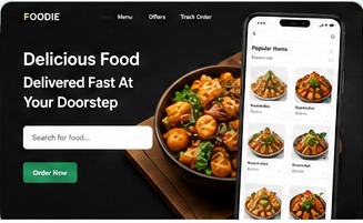 Food ordering website project preview