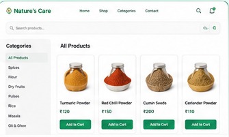 Product listing website project preview